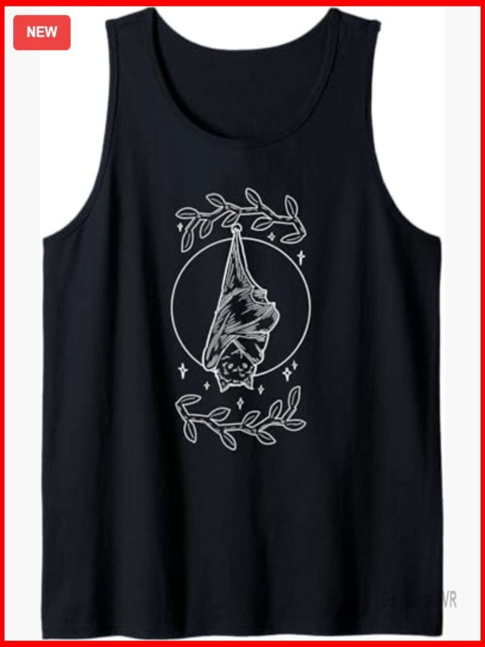 Retro Moon Bat Vampire Goth Lover Tank Top